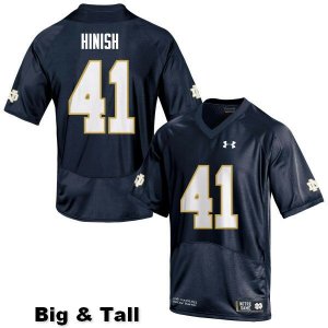 Notre Dame Fighting Irish Men's Kurt Hinish #41 Navy Under Armour Authentic Stitched Big & Tall College NCAA Football Jersey JKY4499TR